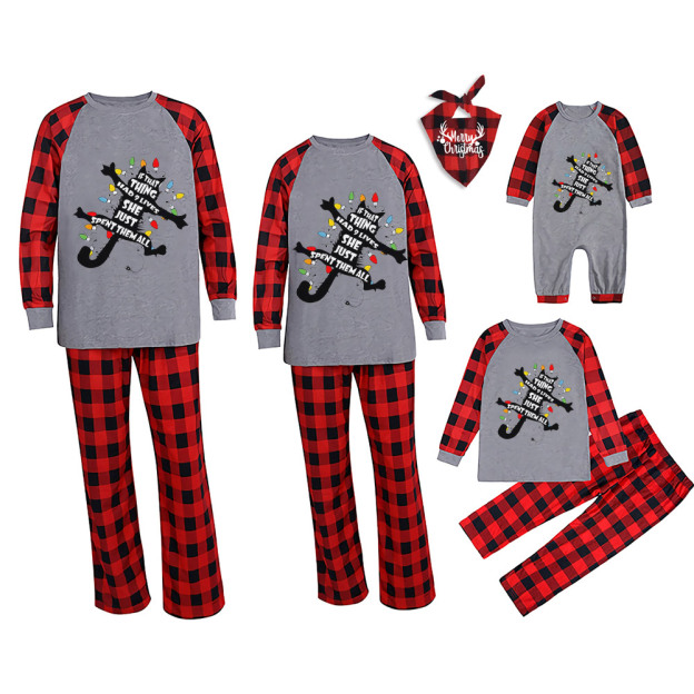 Black Funny Christmas Family Matching Pajamas