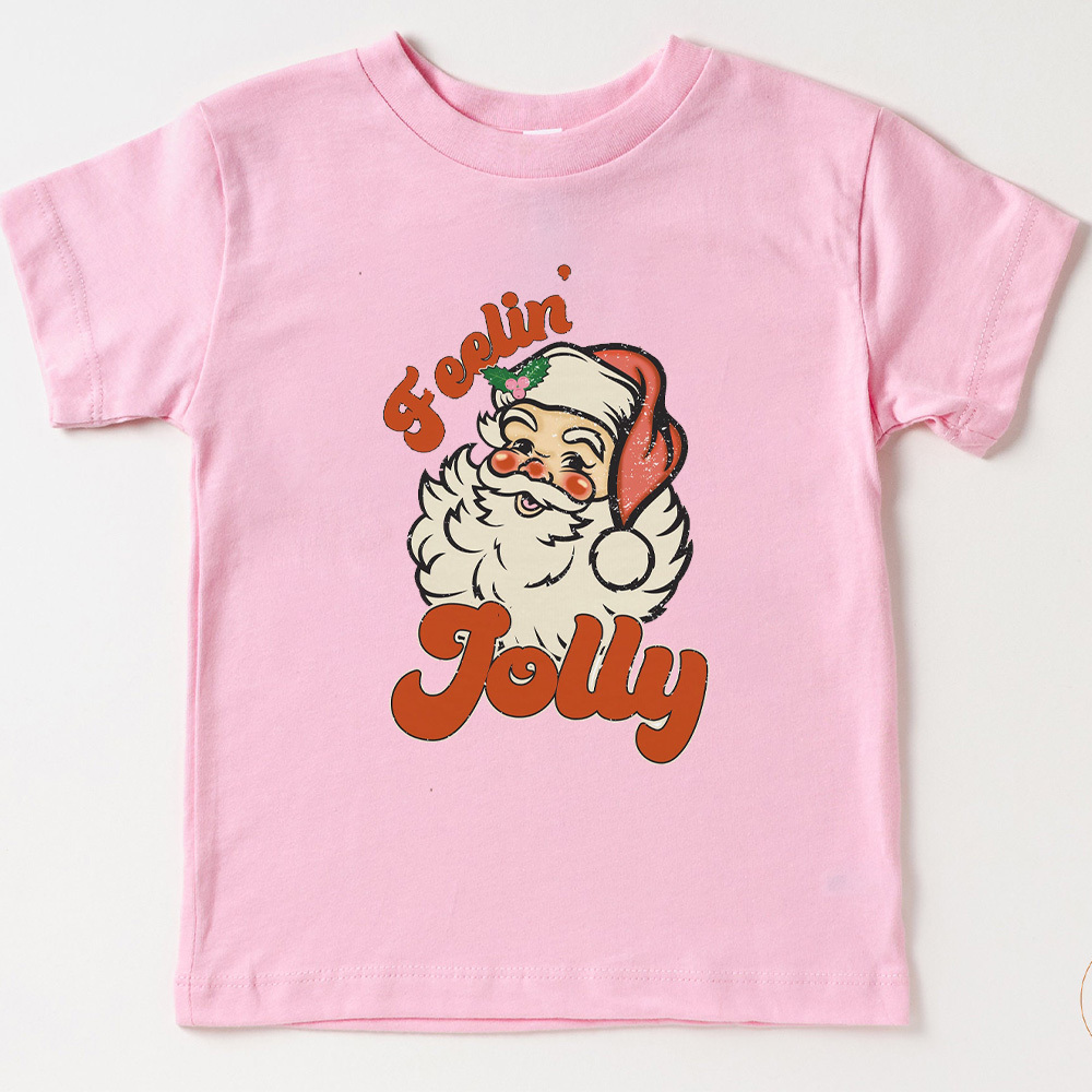 Feelin Jolly Toddler Retro Christmas Shirt