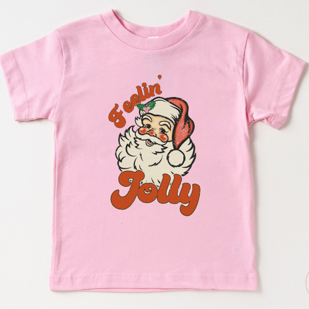 Feelin Jolly Toddler Retro Christmas Shirt