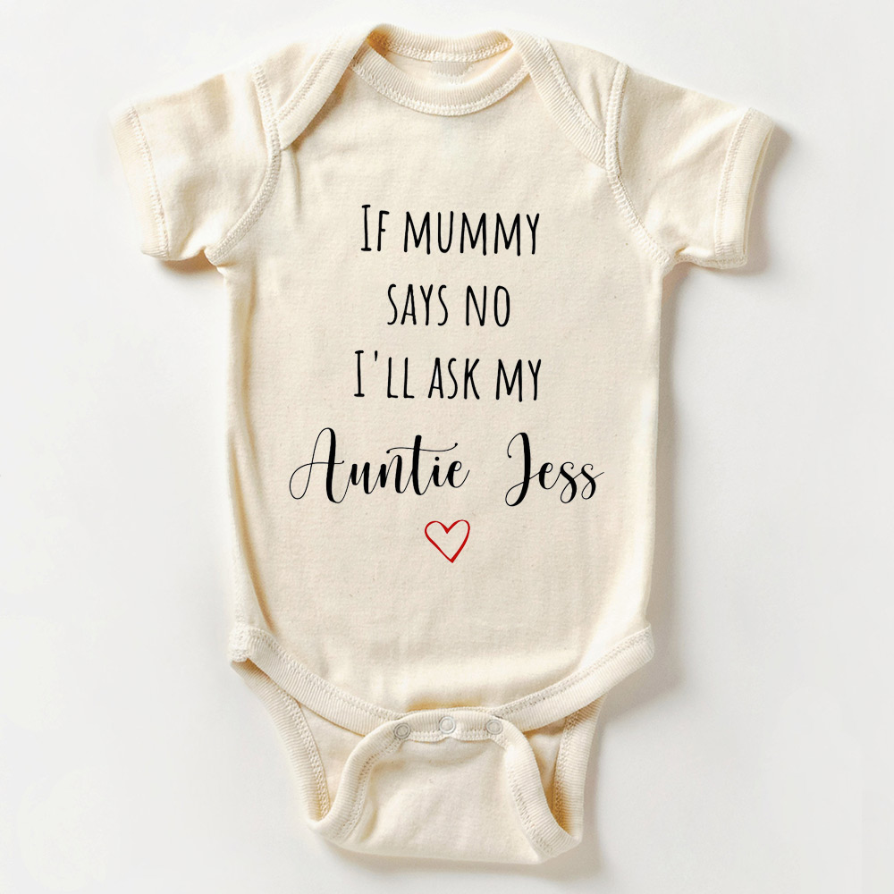 I'll Ask My Aunt Personalized Baby Bodysuit