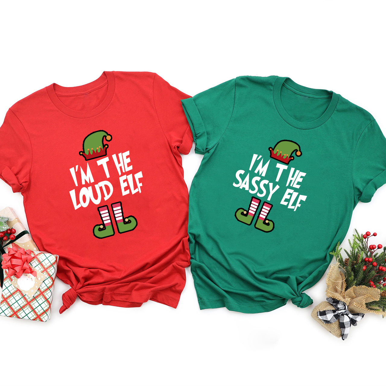 Elf Group Christmas Family Matching Shirt