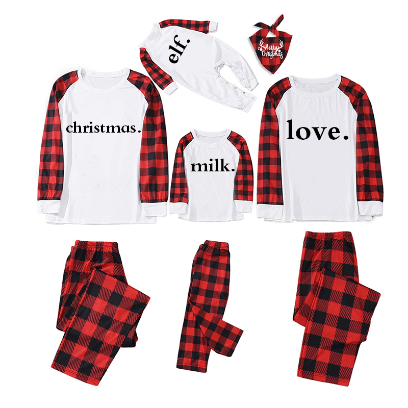 Christmas Words Family Matching Pajamas