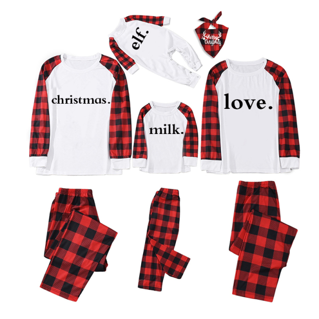 Christmas Words Family Matching Pajamas