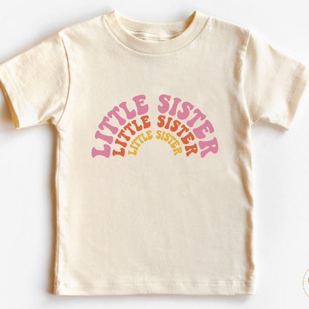 Little Sister Vintage Letter Shirt