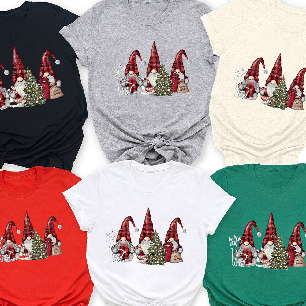 Buffalo Plaid Gnomes Christmas Family Matching Shirt