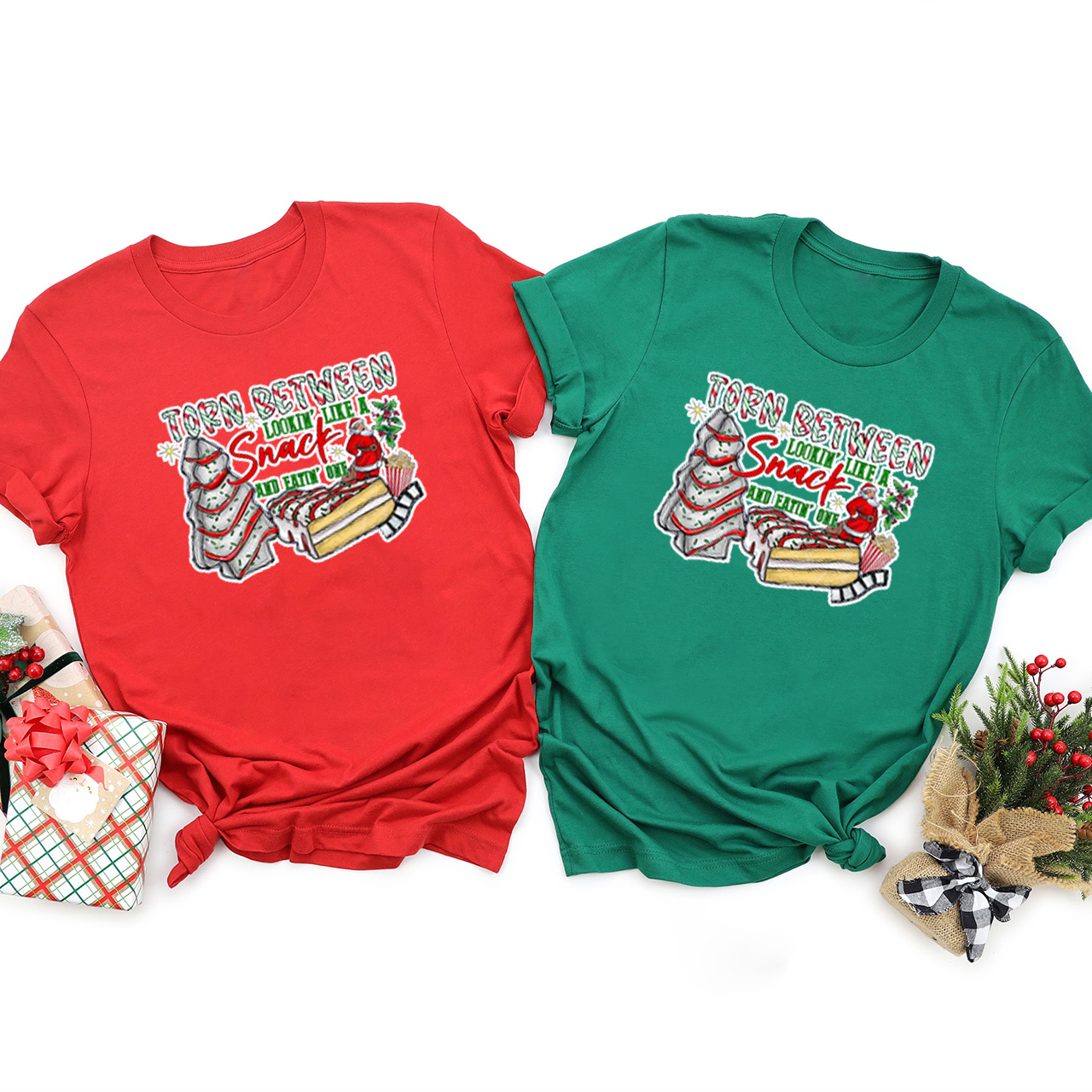 Torn Between Christmas Family Matching Shirt