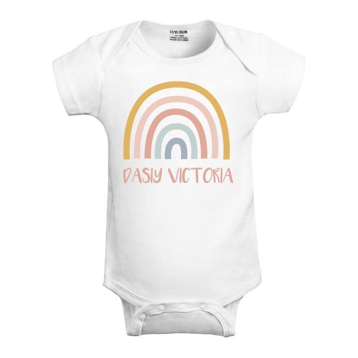 Personalized Baby Bodysuit (Rainbow)