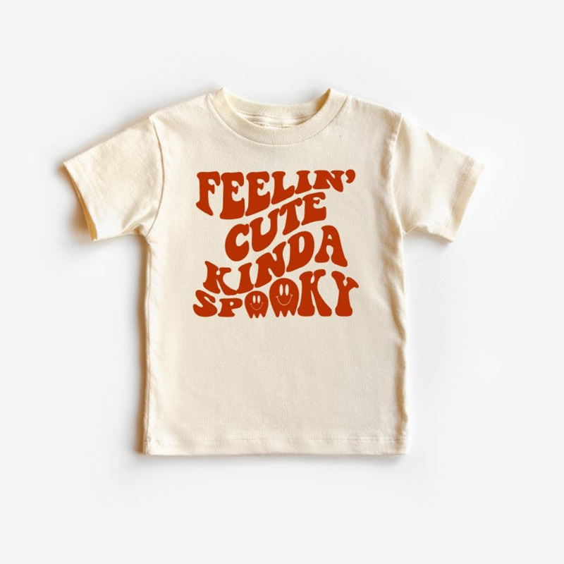 Feelin' Cute Kinda Spooky Toddler Halloween Shirt