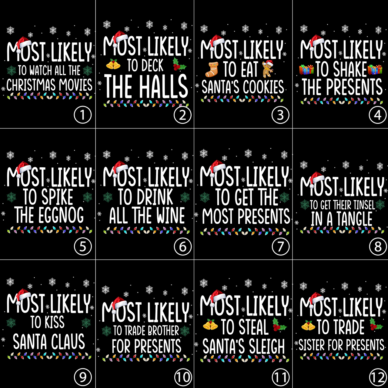 Most Likely To Funny Christmas Pajama Tees