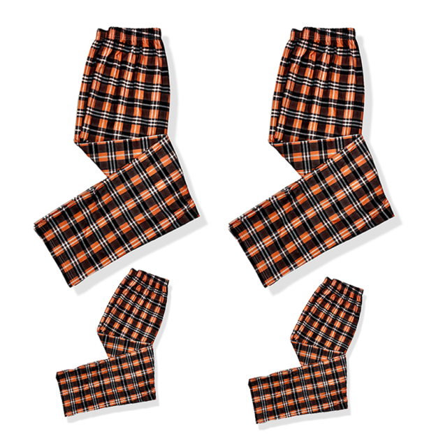 Fall+Halloween Loungewear Family Matching Plaid Pajama  Pants