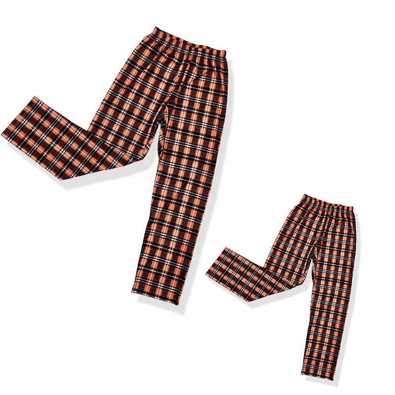 Fall+Halloween Loungewear Family Matching Plaid Pajama  Pants