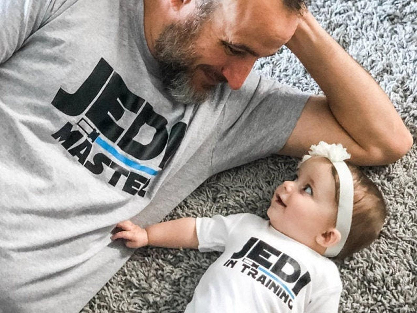 Jedi Master Young Padawan Dad&Me Matching Shirts