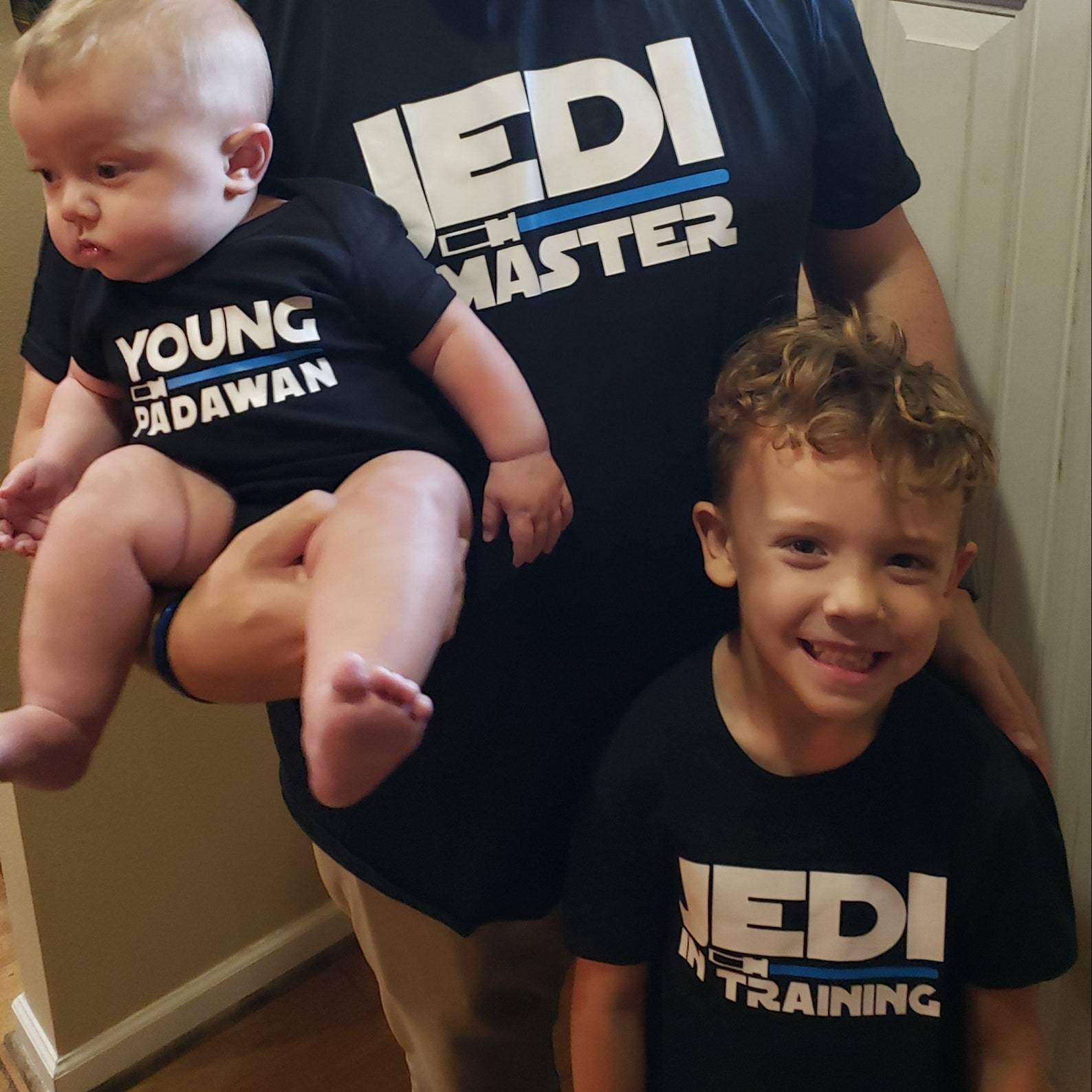 Jedi Master Young Padawan Dad&Me Matching Shirts