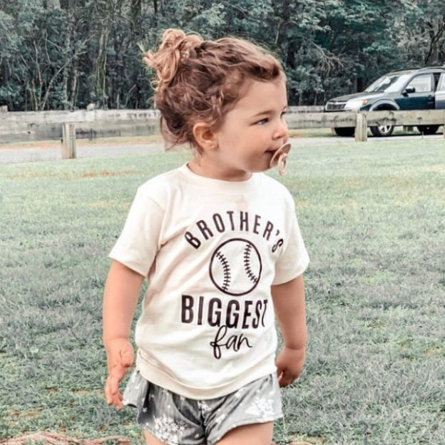 Brother's Biggest Fan Baseball Toddler Shirt