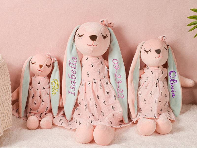Personalised Embroidered Easter Bunny Toy