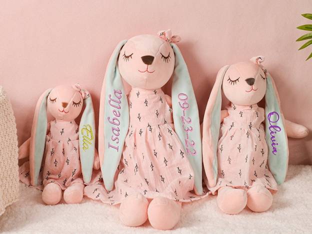 Personalised Embroidered Easter Bunny Toy