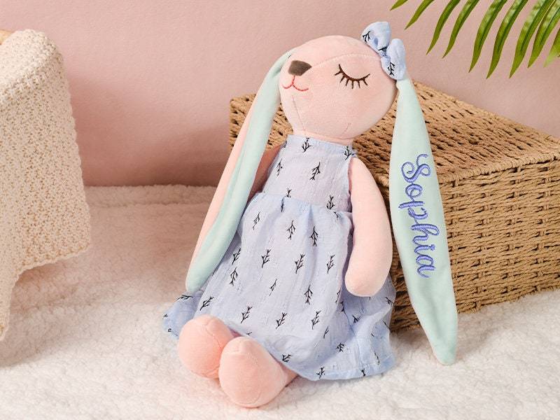 Personalised Embroidered Easter Bunny Toy