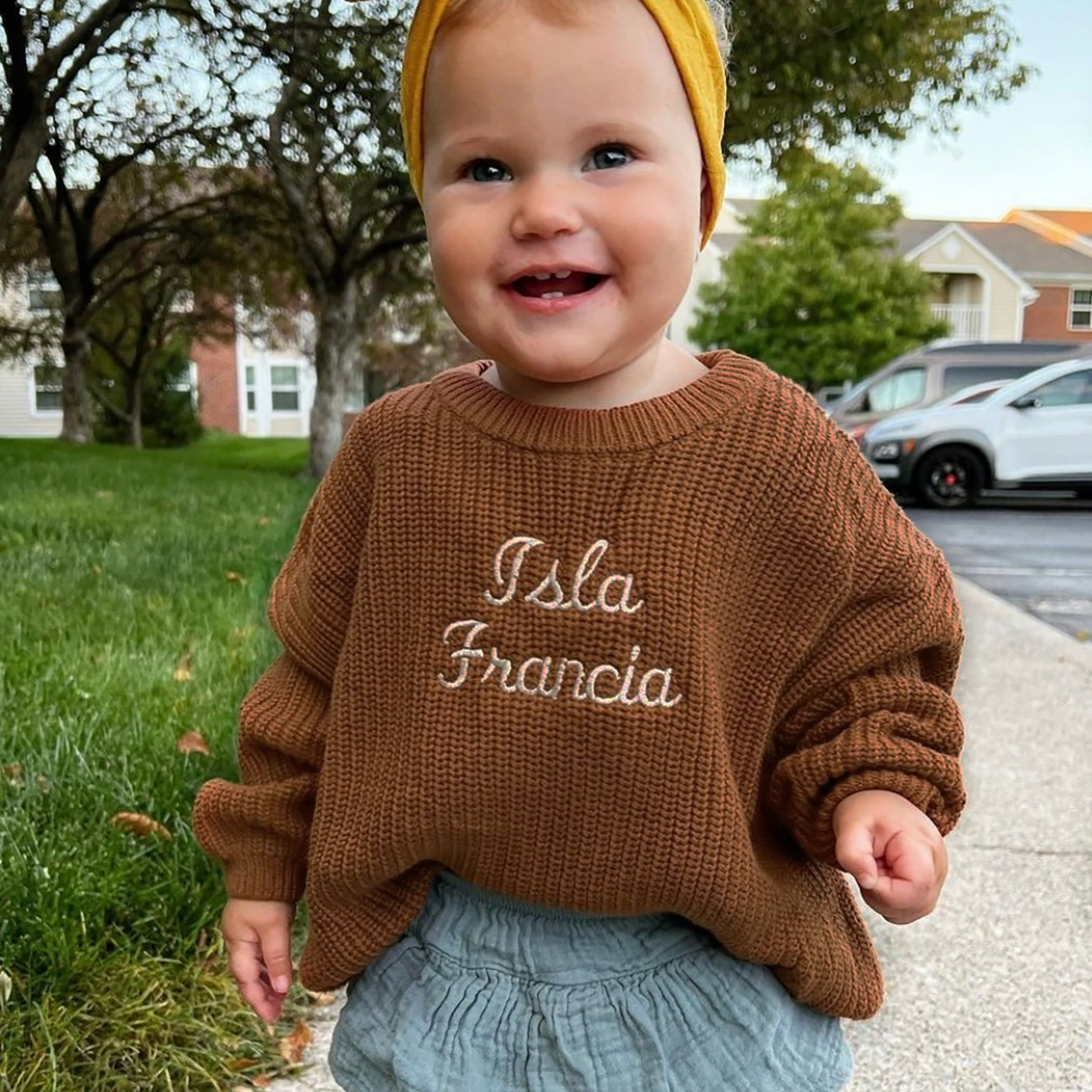 Custom Kids Embroidered Name Sweater Sale-Beepumpkin™