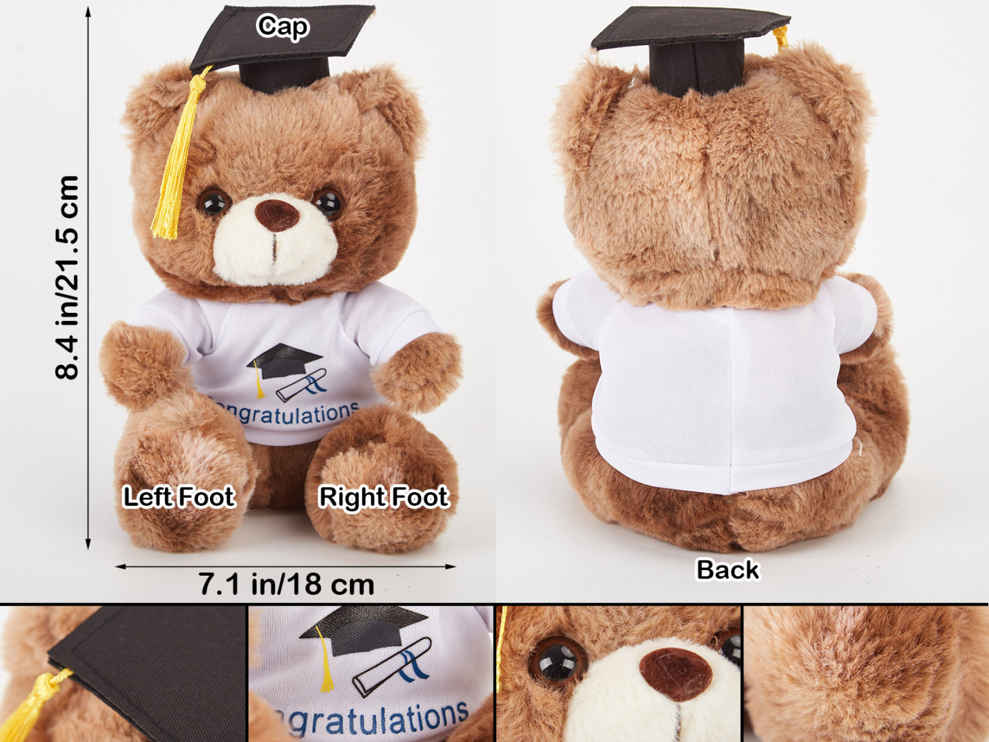 Personalized Keepsake Plush Graduation Bear Gift 