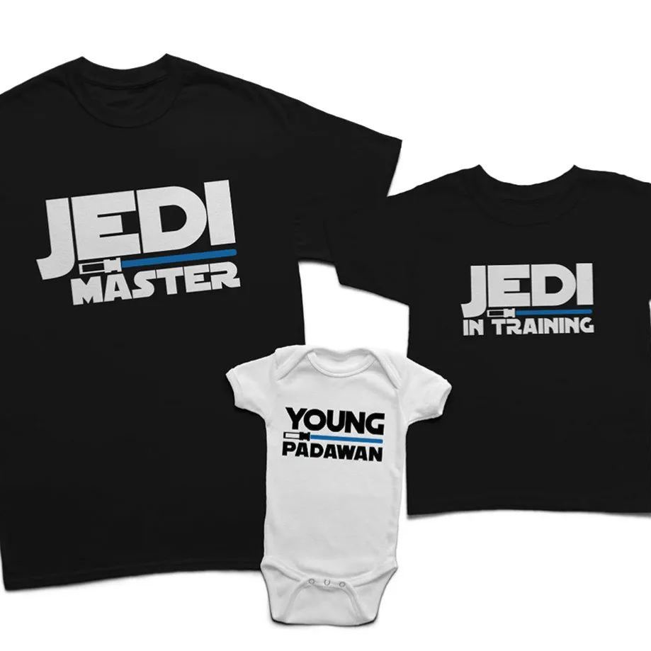 Jedi Master Young Padawan Dad&Me Matching Shirts