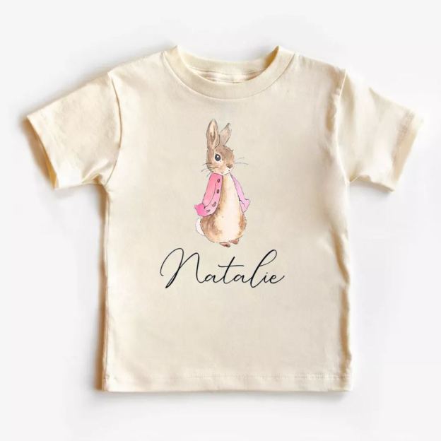 Personalized Easter Cute Peter Rabbit Kids Shirt