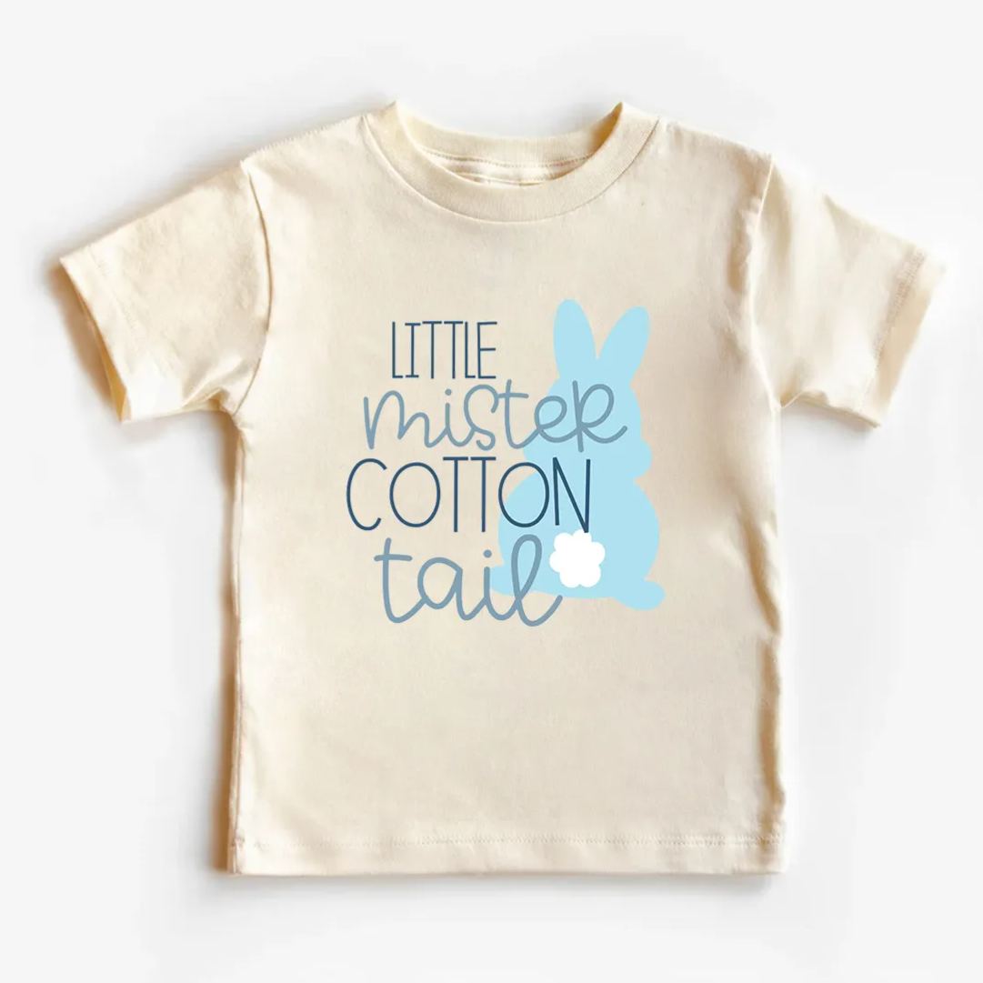 Little Mister Cotton Tail Easter Bunny Kids Shirt