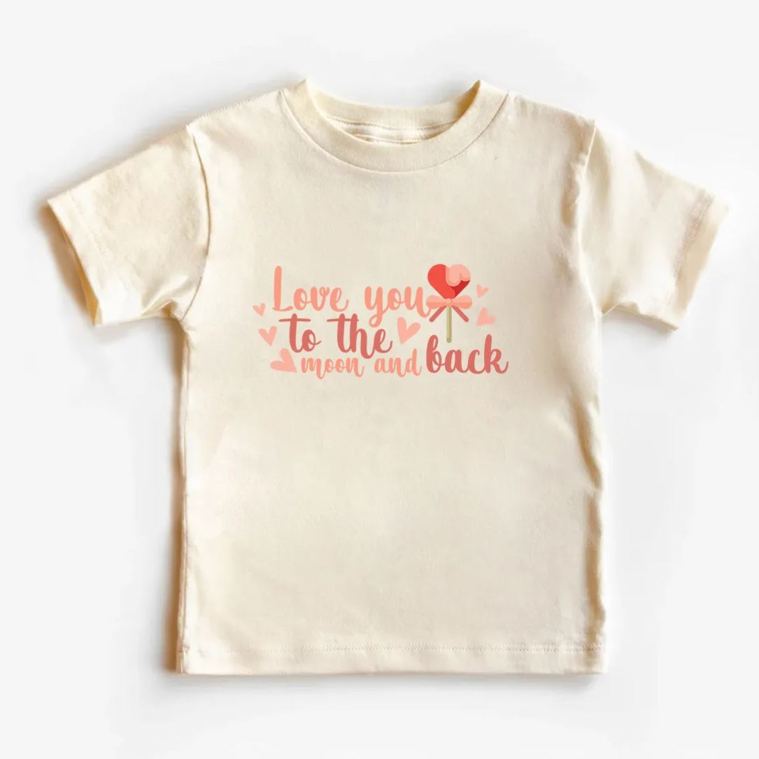 Love You To The Moon And Back Kids Shirt For Valentine