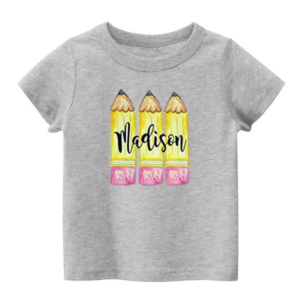 Personalized Yellow Pencil Preschool Shirt