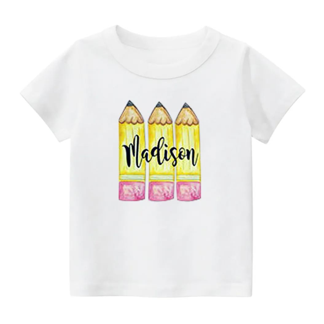 Personalized Yellow Pencil Preschool Shirt