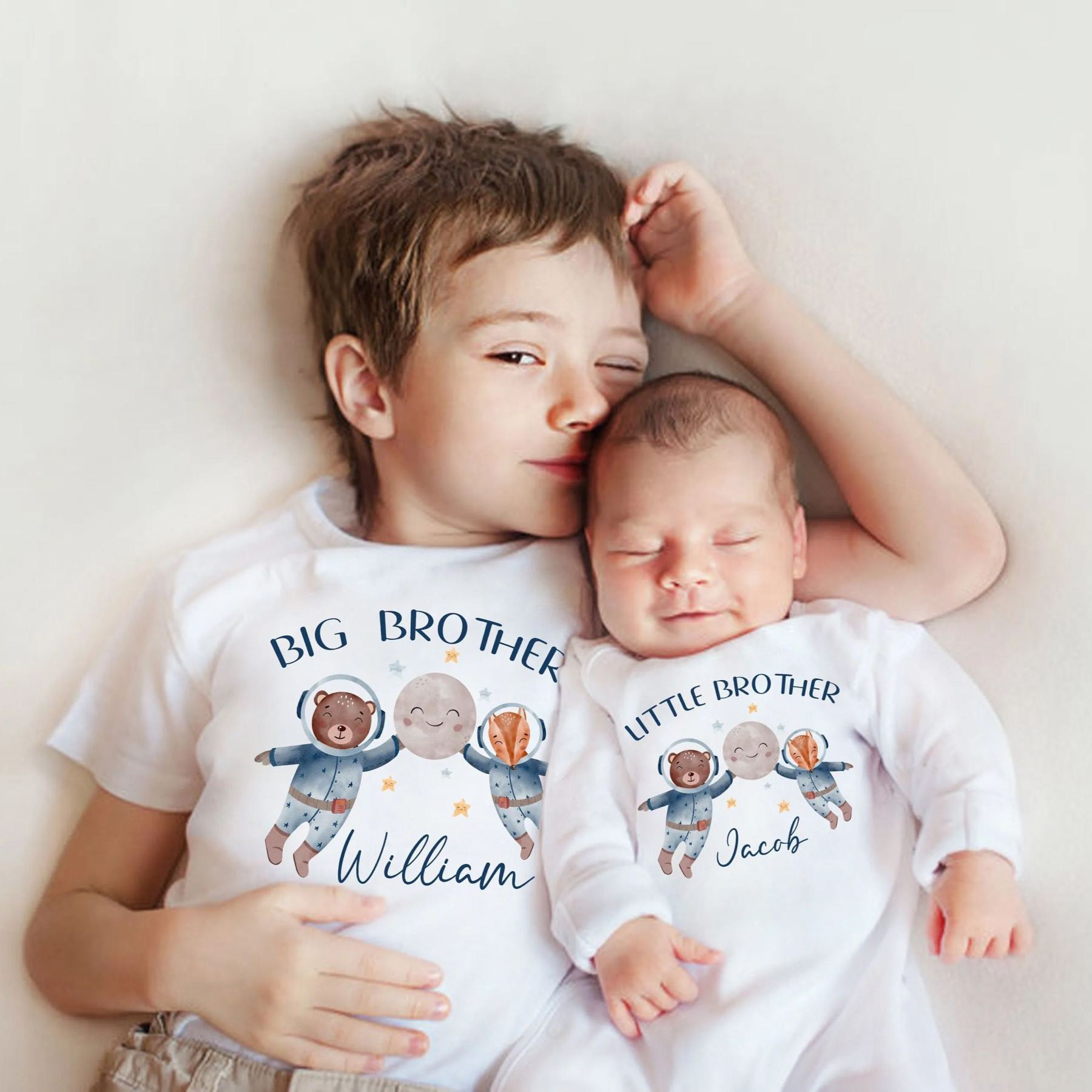 Big Little Brother Personalized Siblings Family Matching Shirt