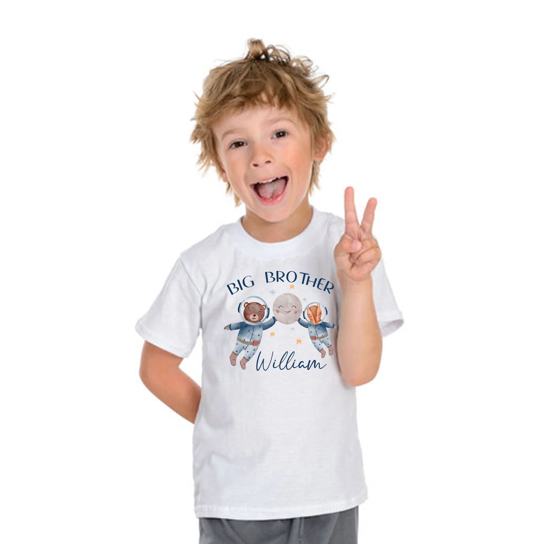 Big Little Brother Personalized Siblings Family Matching Shirt