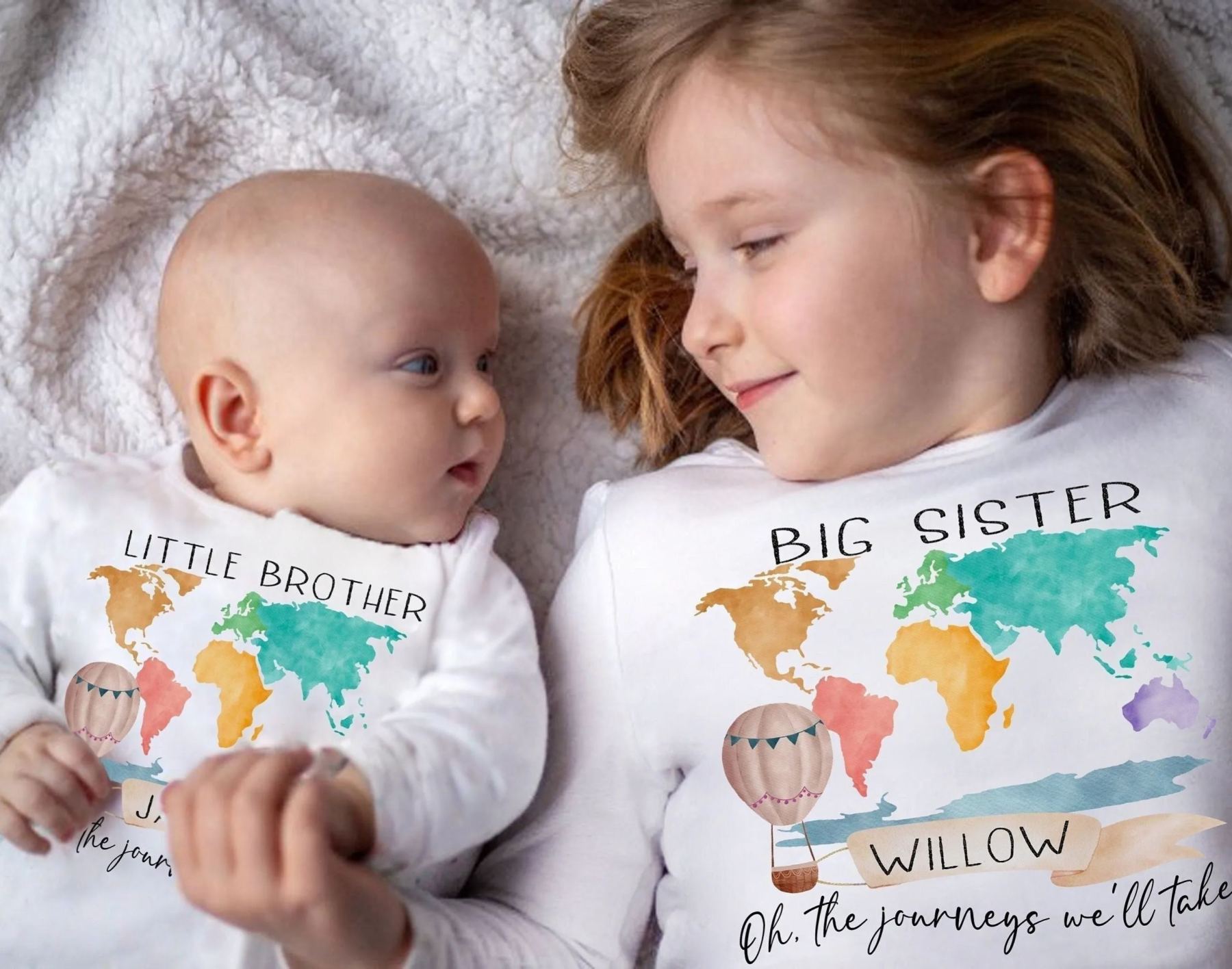 [Copy]Big Little Brother Personalized Siblings Family Matching Shirt