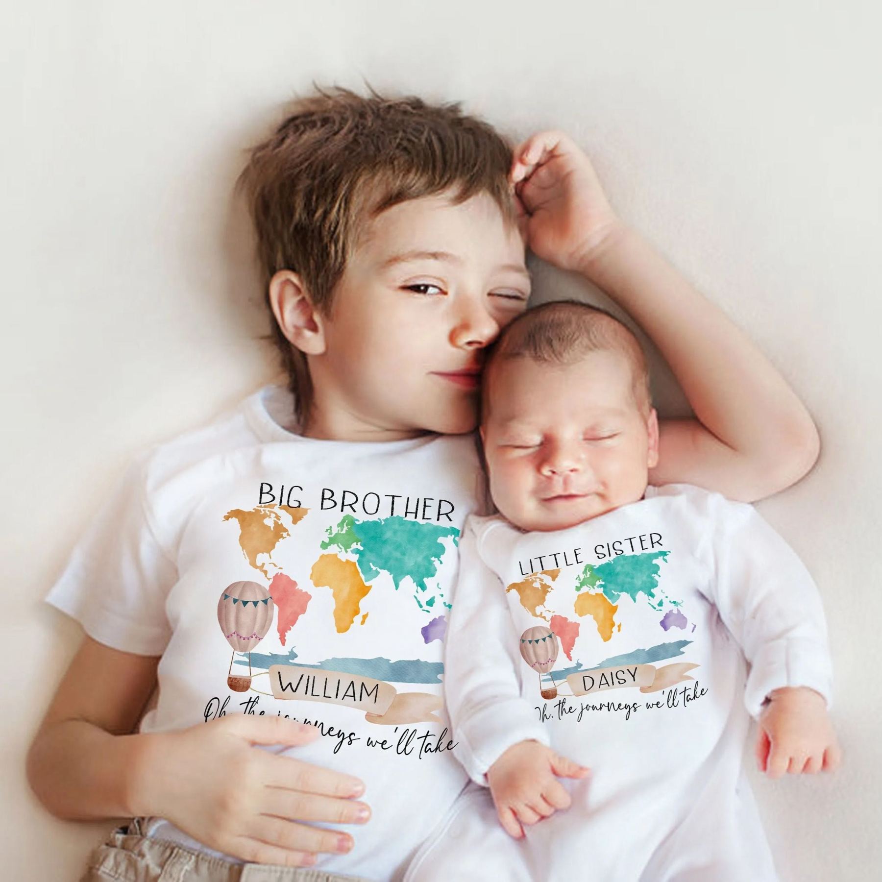 [Copy]Big Little Brother Personalized Siblings Family Matching Shirt