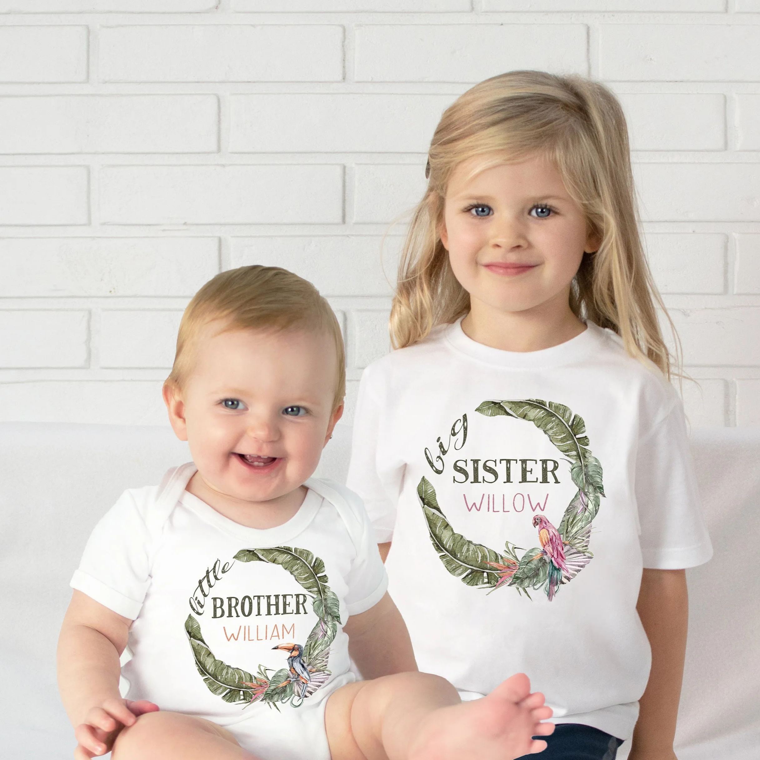 [Copy]Rainbow Flowers Siblings Family Matching Shirt