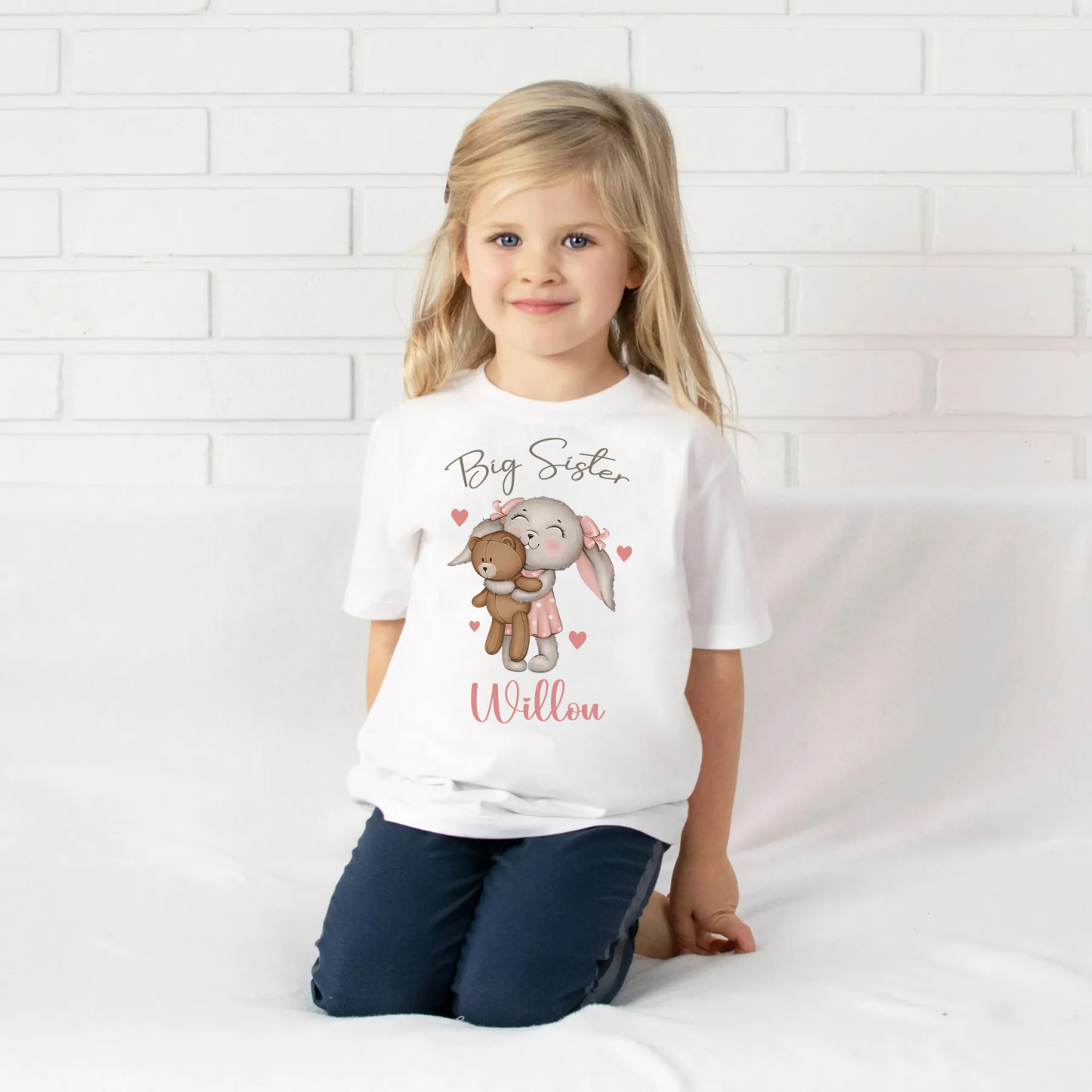 Cute Bunny Rabbits Siblings Family Matching Shirt