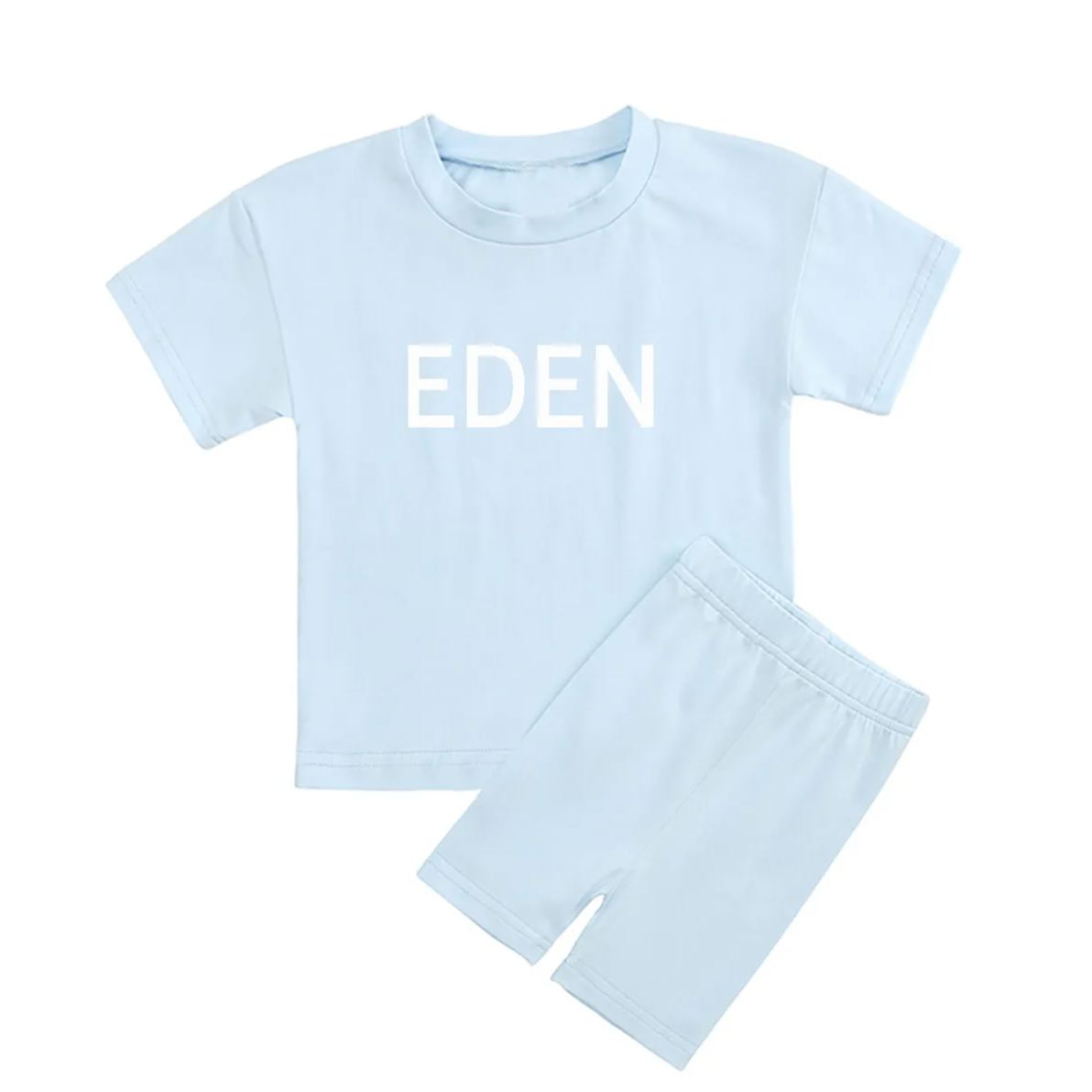 Personalized Toddler Girls Biker Shorts&Tee