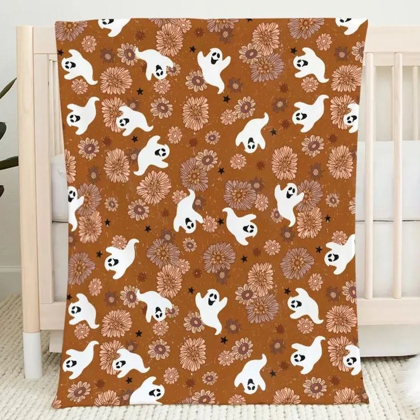 Ghosts Halloween Flannel Blanket