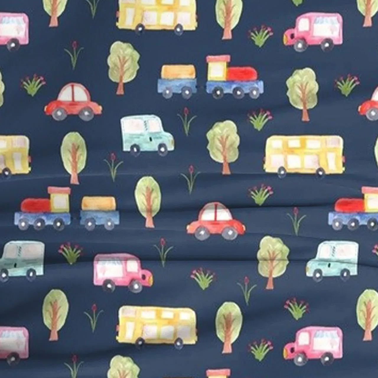 Happy Car Parade Two-Piece Pajama Set For Kids