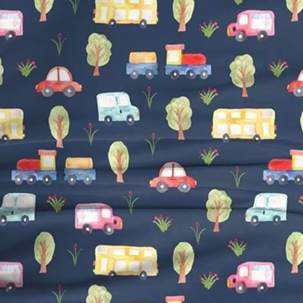 Happy Car Parade Two-Piece Pajama Set For Kids