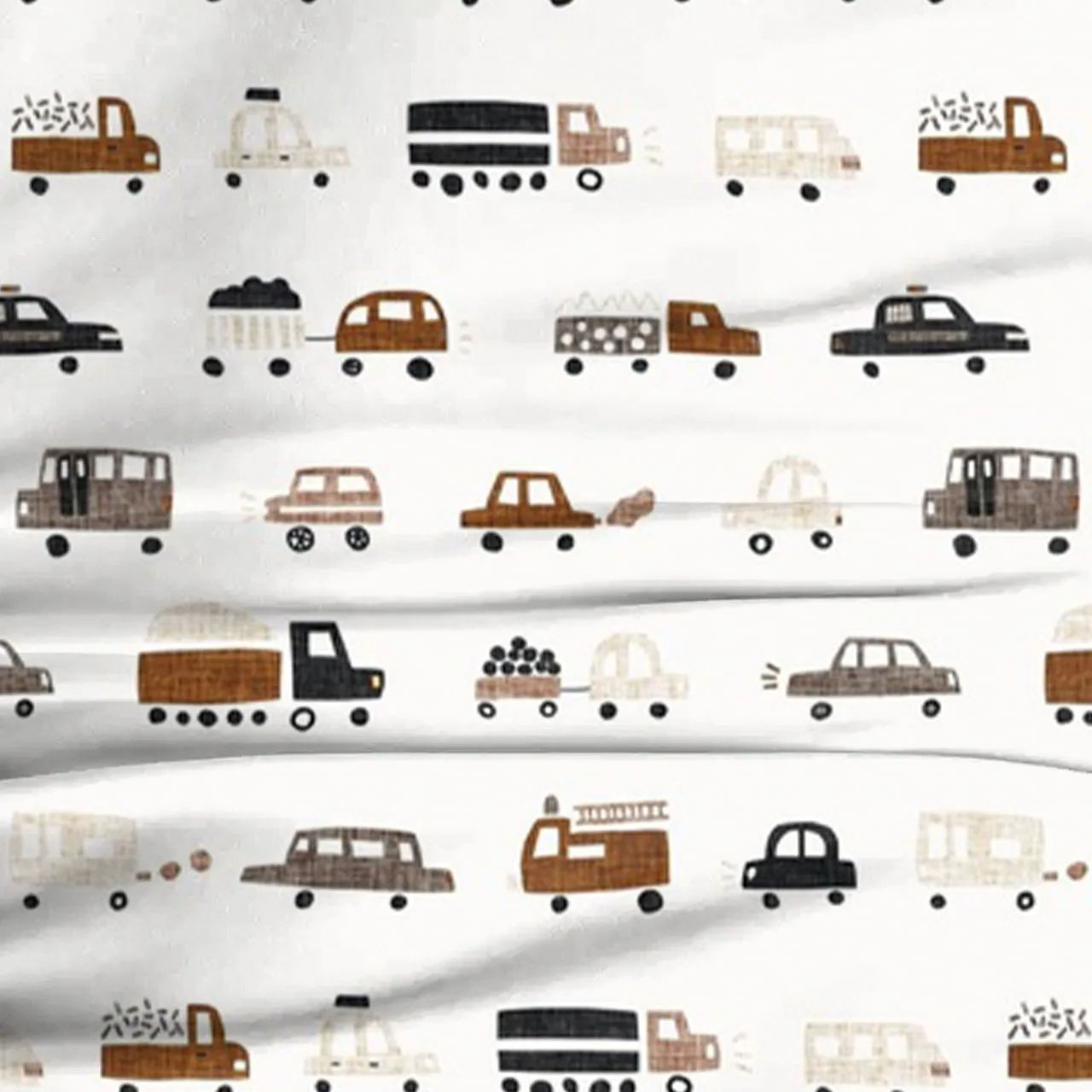 Cartoon Cars Two-Piece Pajama Set For Kids