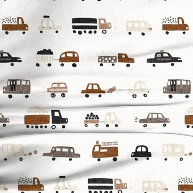 Cartoon Cars Two-Piece Pajama Set For Kids