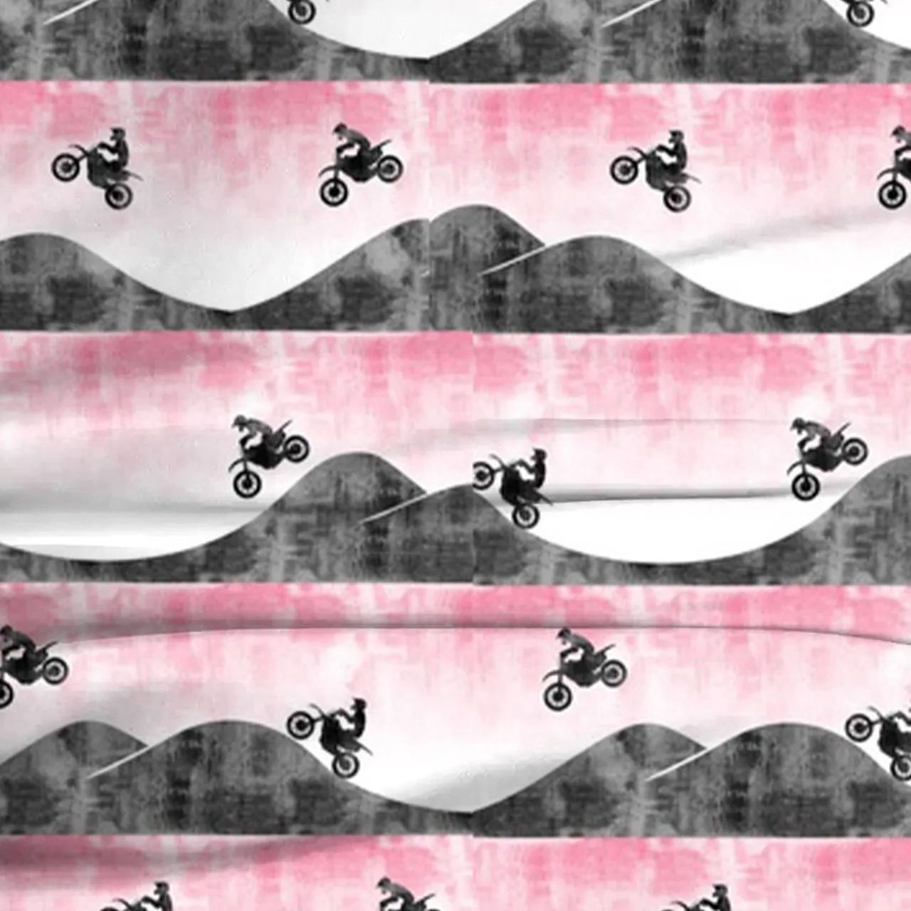 Mountains Motorcycle Adventures Two-Piece Pajama Set For Kids