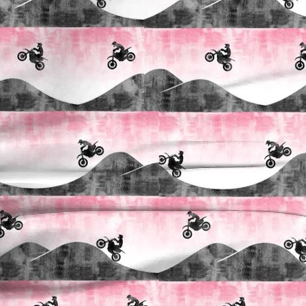 Mountains Motorcycle Adventures Two-Piece Pajama Set For Kids