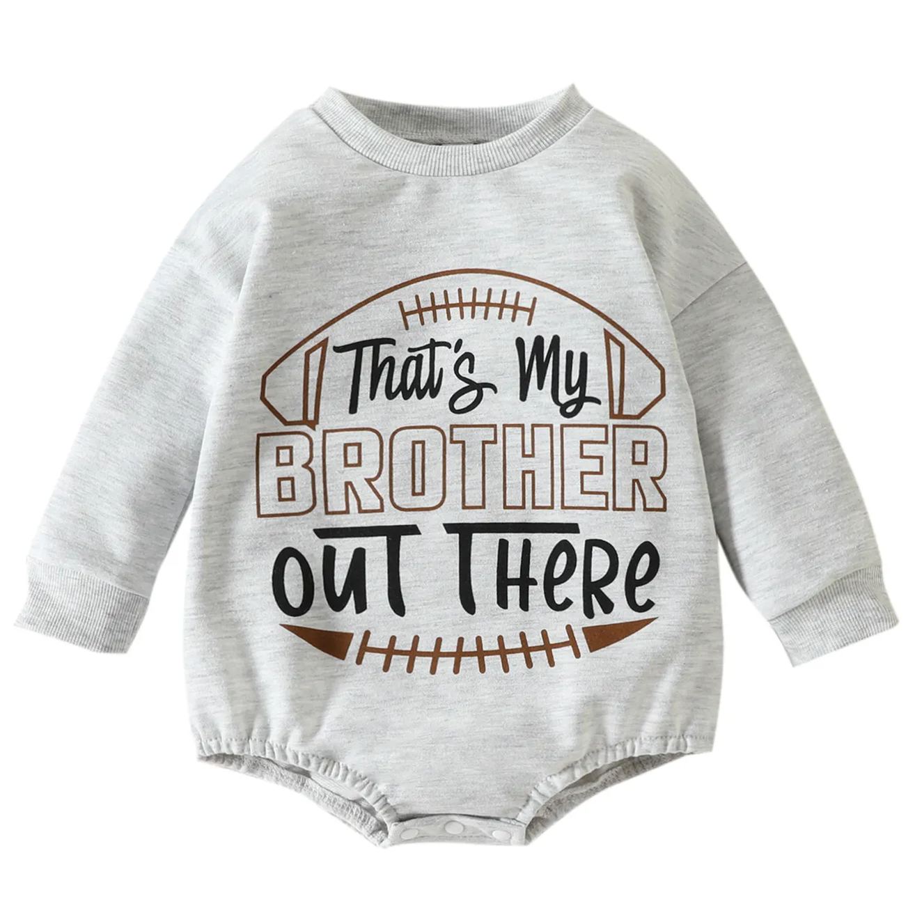 Alphabet Football Print Romper Long Sleeve