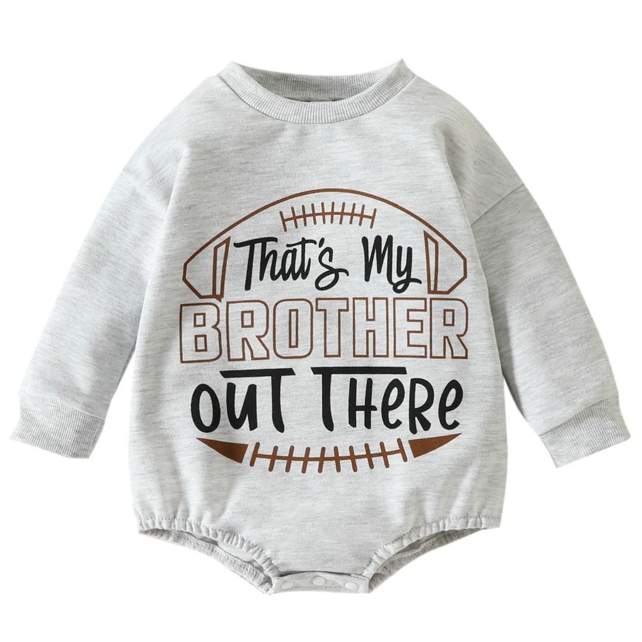 Alphabet Football Print Romper Long Sleeve