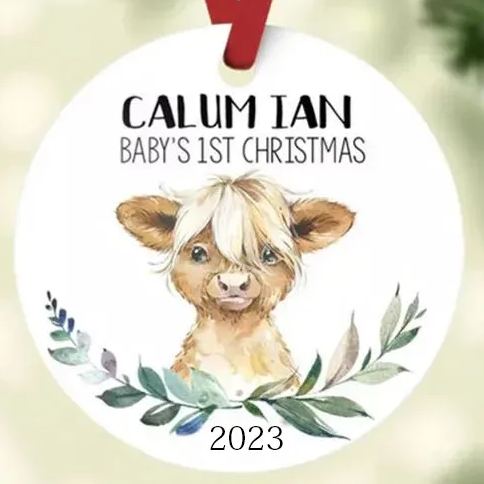Cow Ornament, New Baby Gift
