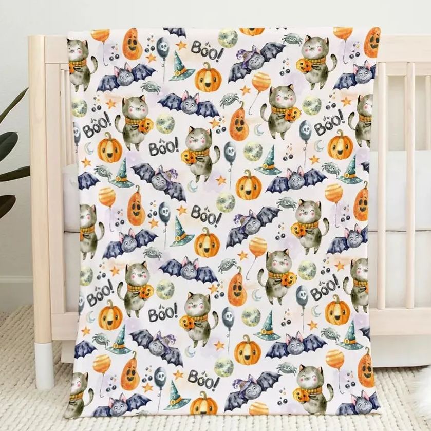 Boo Halloween Flannel Blanket