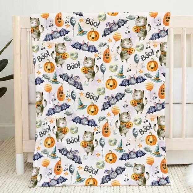 Boo Halloween Flannel Blanket