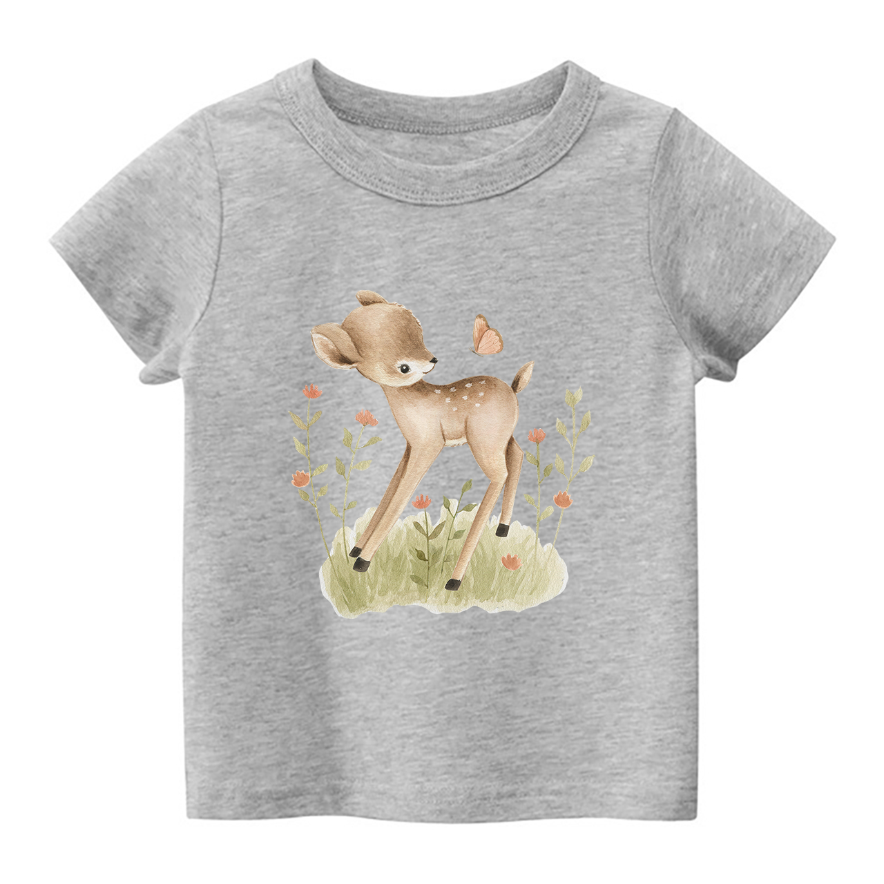 Deer And Butterfly Shirt For Kids