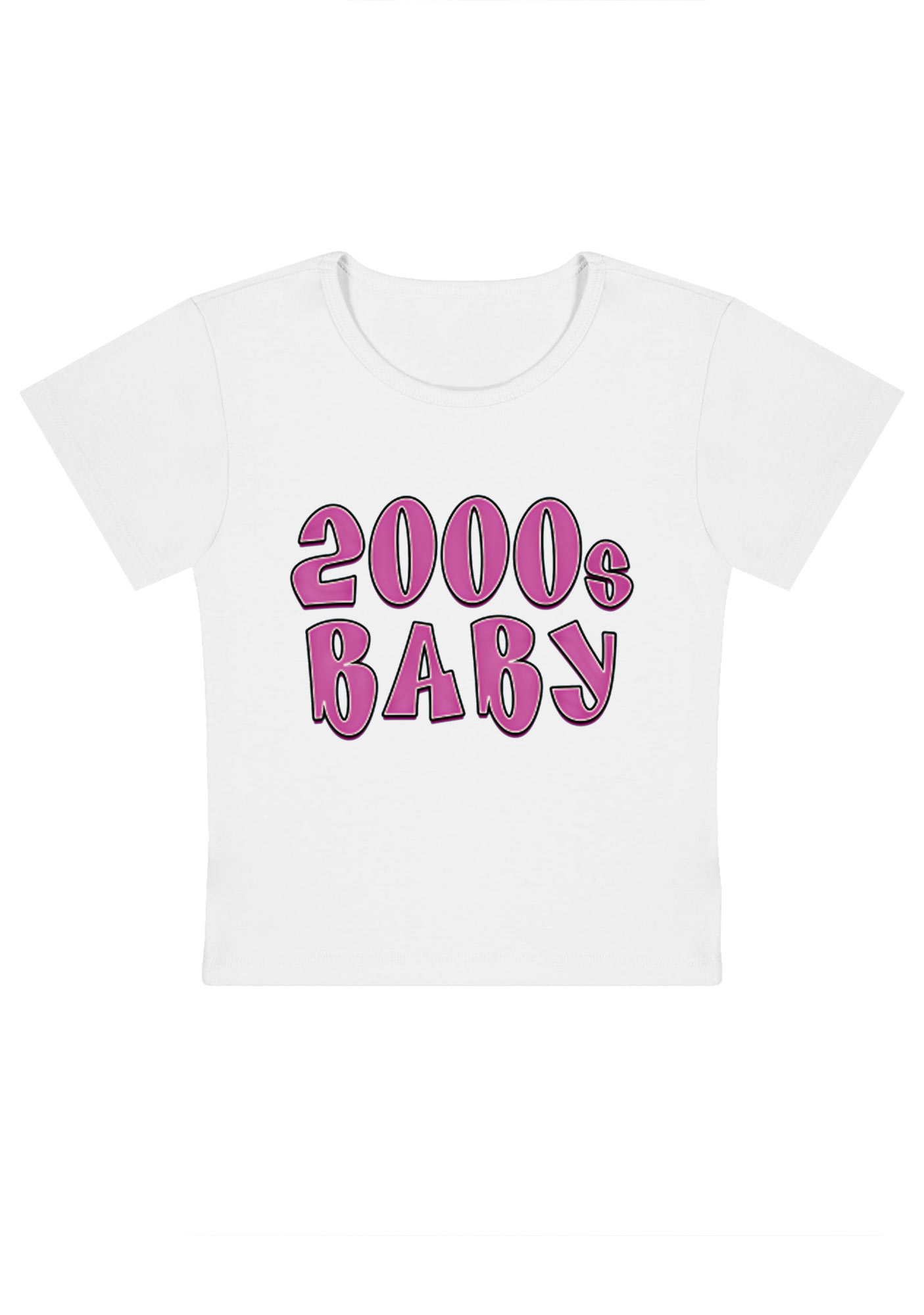 2000s Baby White Y2k Baby Tee
